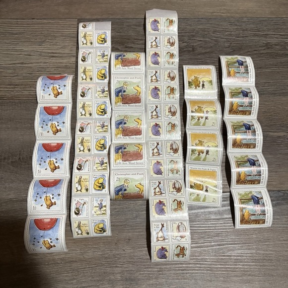 VTG Classic Winnie The Pooh Christopher Robin & Piglet Sticker Box Set - Picture 2 of 14